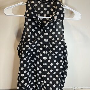 Victoria's Secret Black and White Polka Dot Top